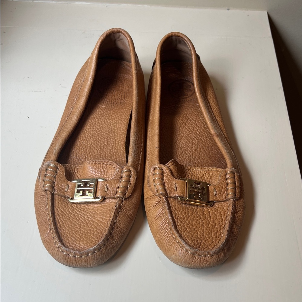 Tory Burch Brown Leather Loafers